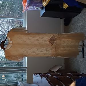 1980's vintage Barbara Chodos lacey cap sleeve timeless wedding dress